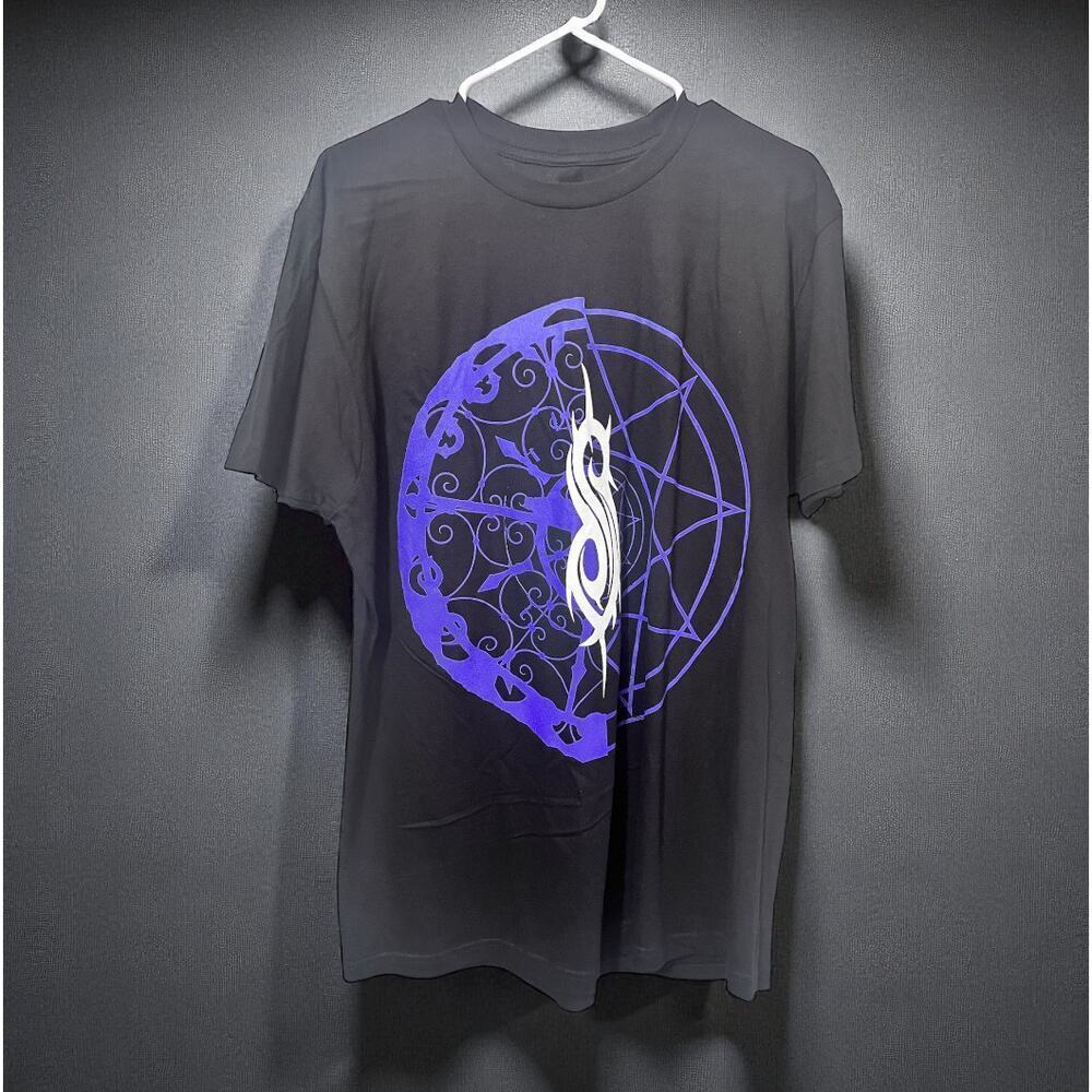 ☀️Slipknot 100% Cotton Short Sleeve Graphic Band Tee Black/Purple Men's L NWOT